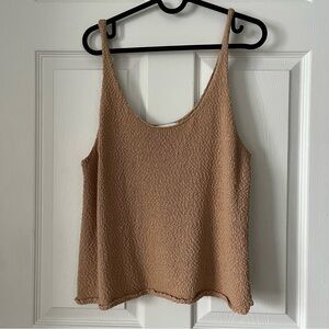EUC Aerie Knit Sleep Tank Top size Medium in Tan/Brown